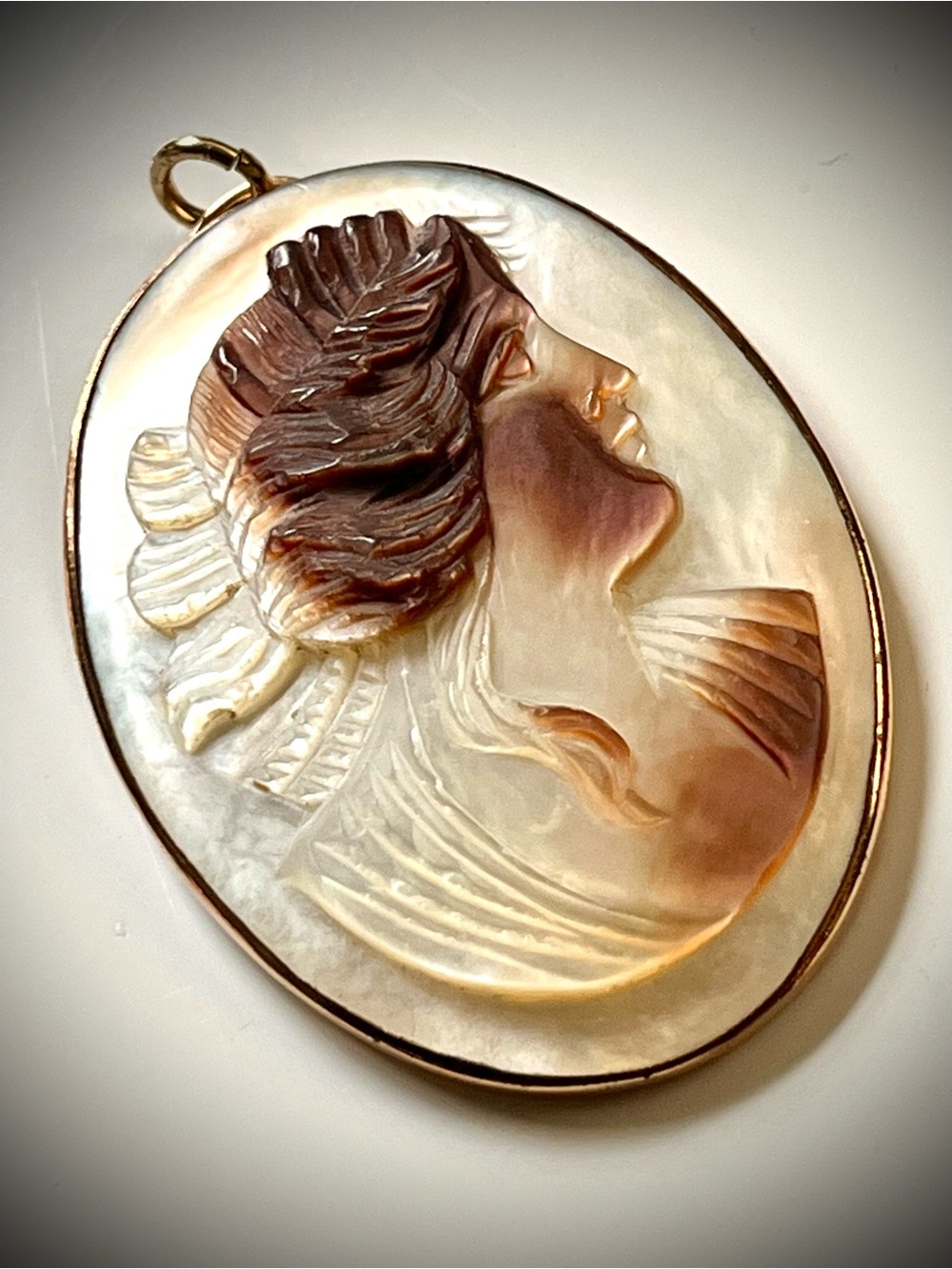Vintage Large MOP Shell Cameo